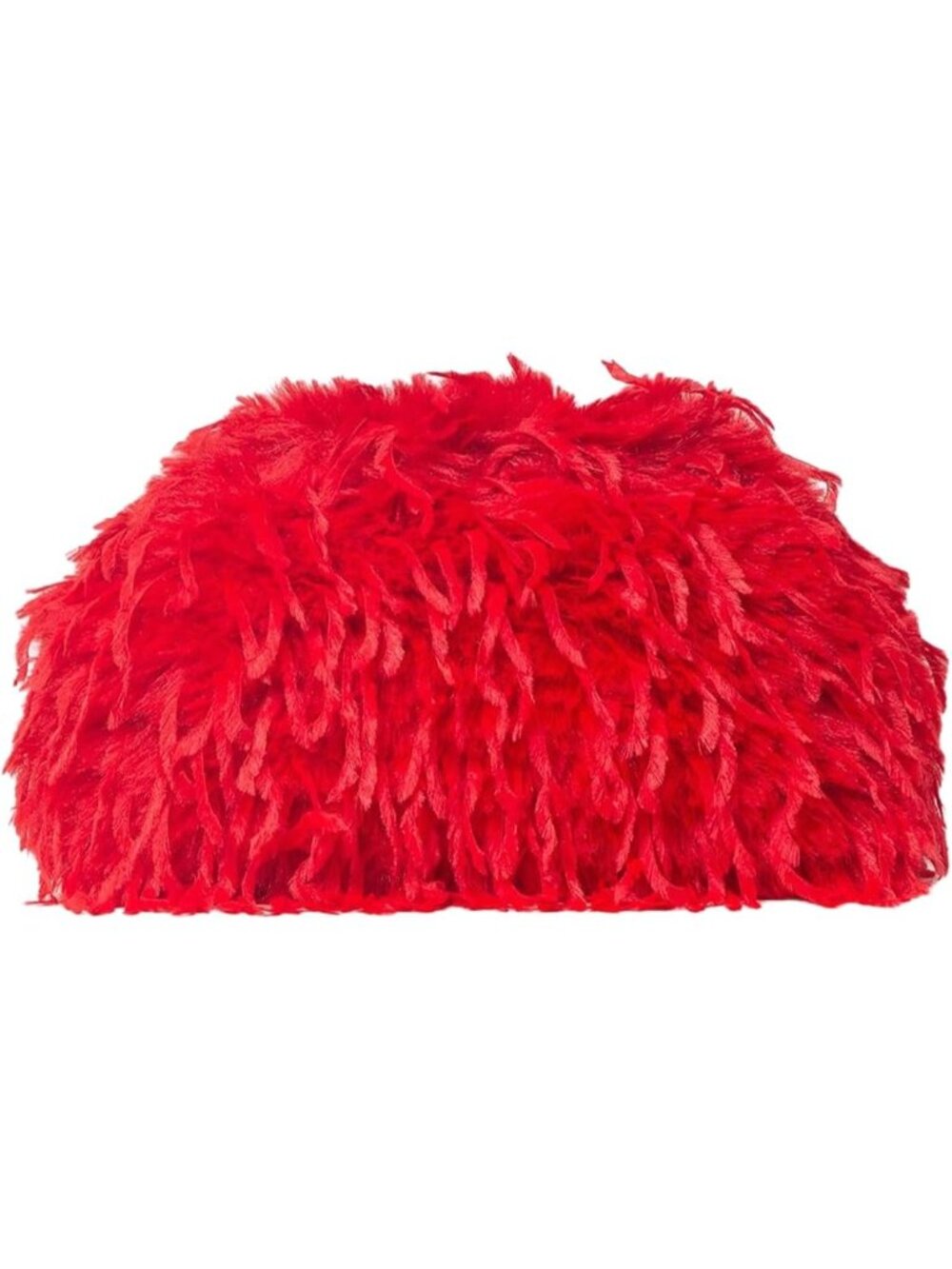 〽️Women's Red Fuzzy Y2k Furry Plush Evening Wedding Prom Party Clutch Purse Bag